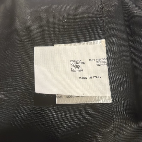 Vintage 90s Valentino Leather and Velvet Pencil Skirt - Picture 7 of 8